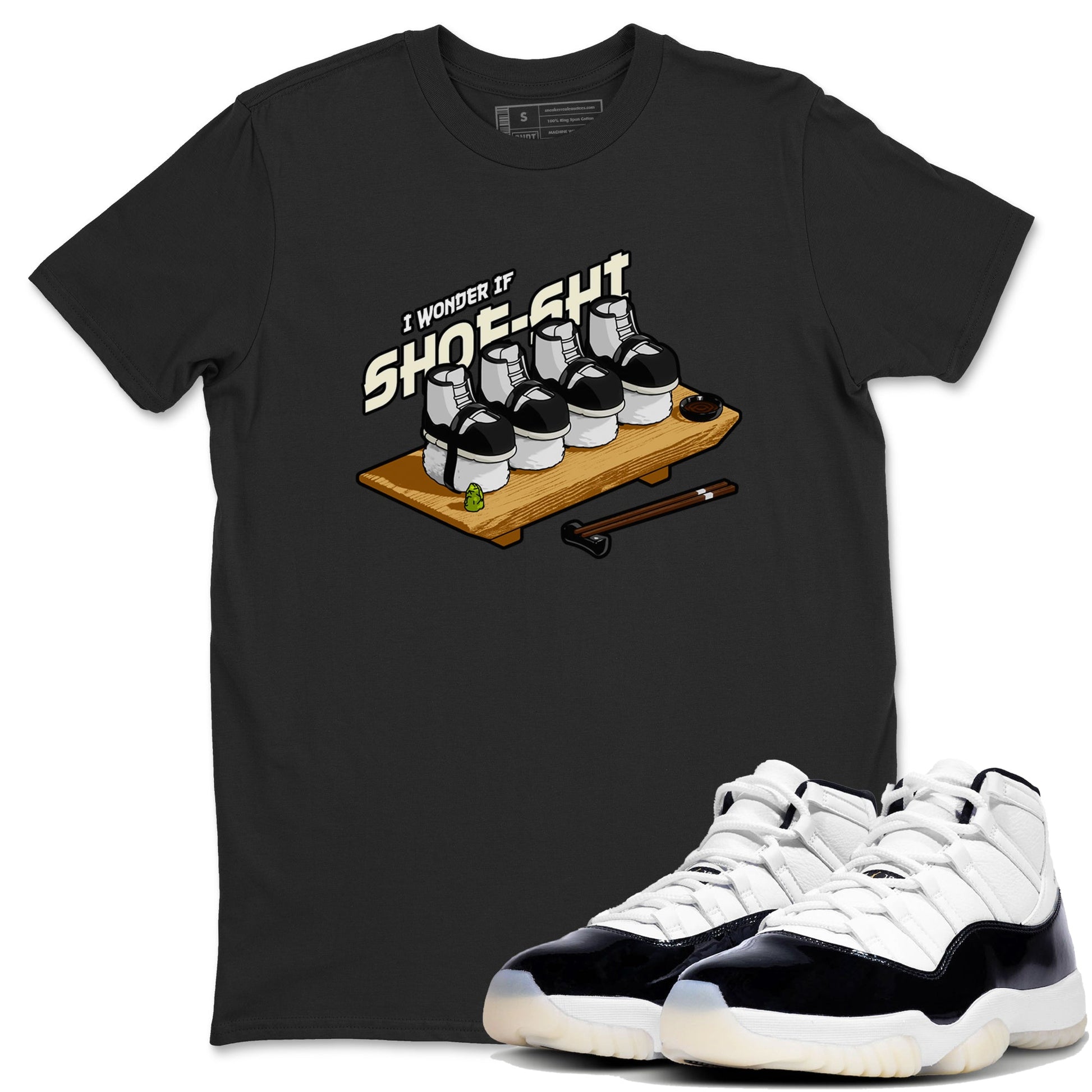 Air Jordan 11 Gratitude shirt to match jordans Shoe-Shi sneaker tees AJ11 Gratitude SNRT Sneaker Release Tees Unisex Black 1 T-Shirt