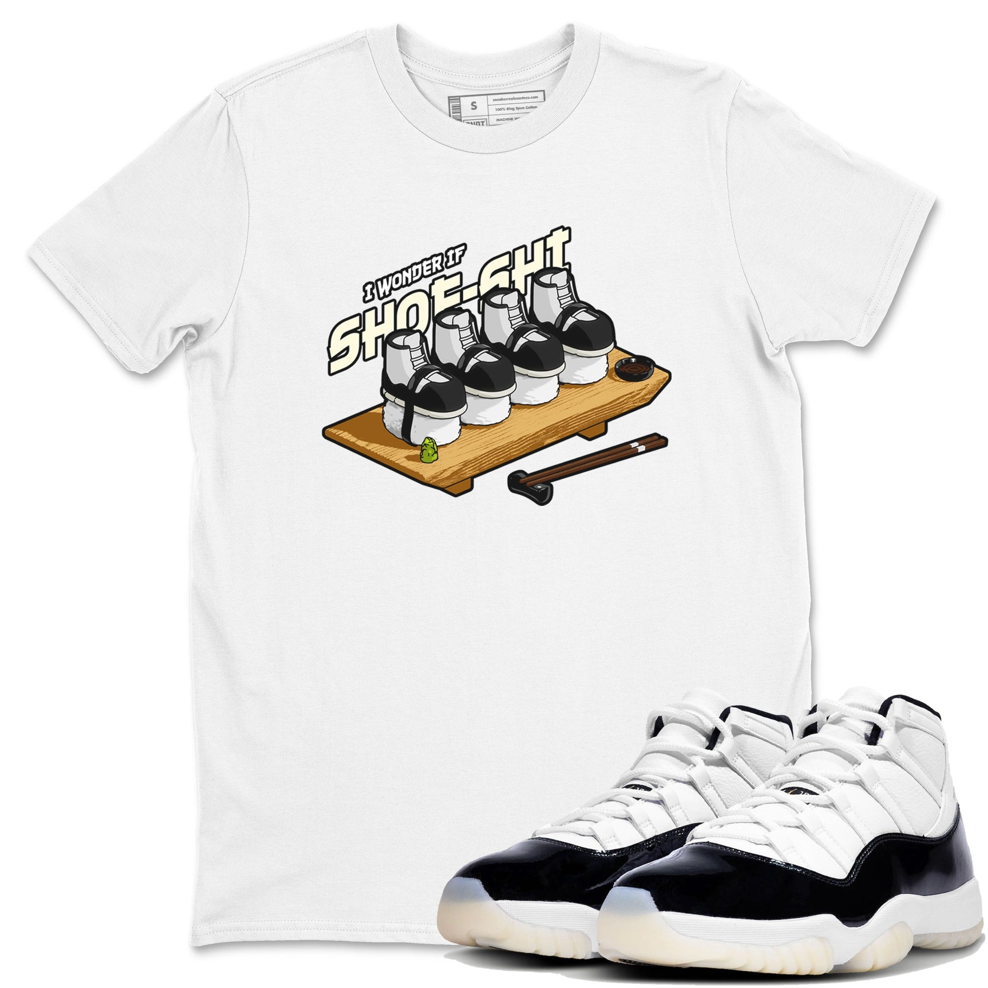 Air Jordan 11 Gratitude shirt to match jordans Shoe-Shi sneaker tees AJ11 Gratitude SNRT Sneaker Release Tees Unisex White 1 T-Shirt
