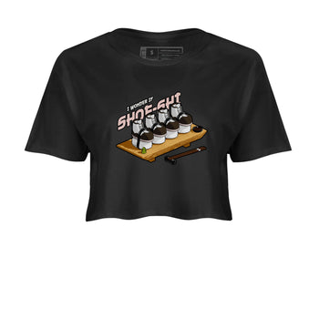 Air Jordan 11 Neapolitan shirt to match jordans Shoe-Shi sneaker tees AJ11 Neapolitan SNRT Sneaker Release Tees Black 2 Crop T-Shirt