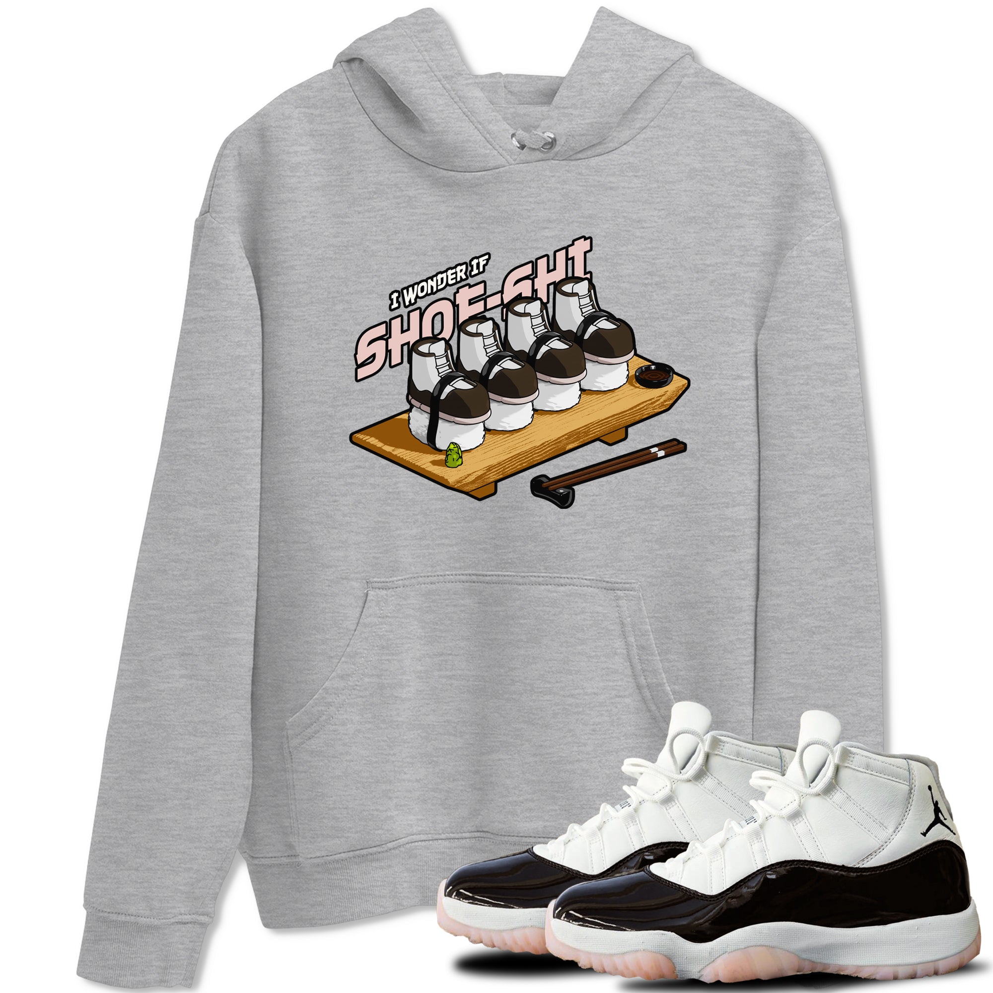 Air Jordan 11 Neapolitan shirt to match jordans Shoe-Shi sneaker tees AJ11 Neapolitan SNRT Sneaker Release Tees Unisex Heather Grey 1 T-Shirt