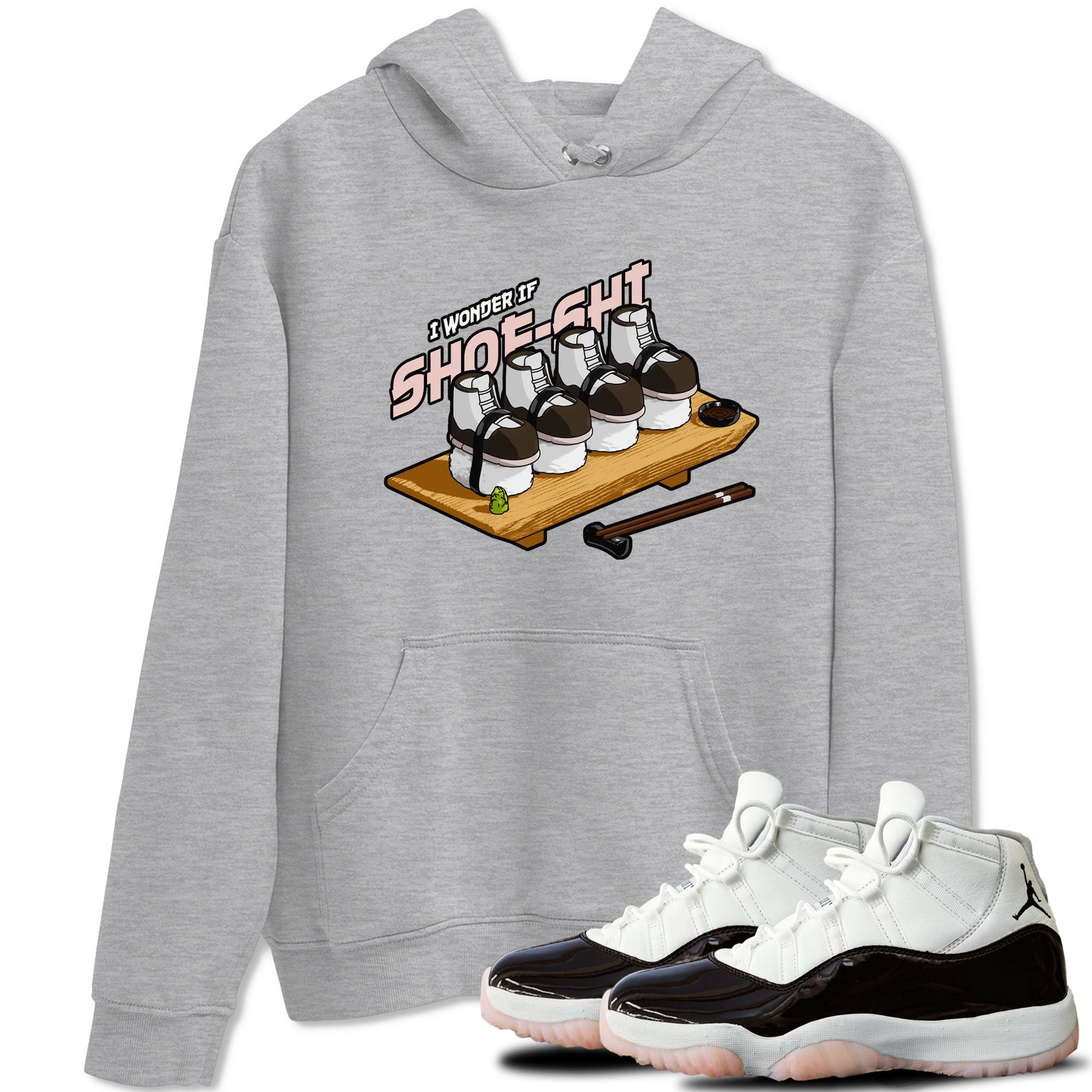 Air Jordan 11 Neapolitan shirt to match jordans Shoe-Shi sneaker tees AJ11 Neapolitan SNRT Sneaker Release Tees Unisex Heather Grey 1 T-Shirt