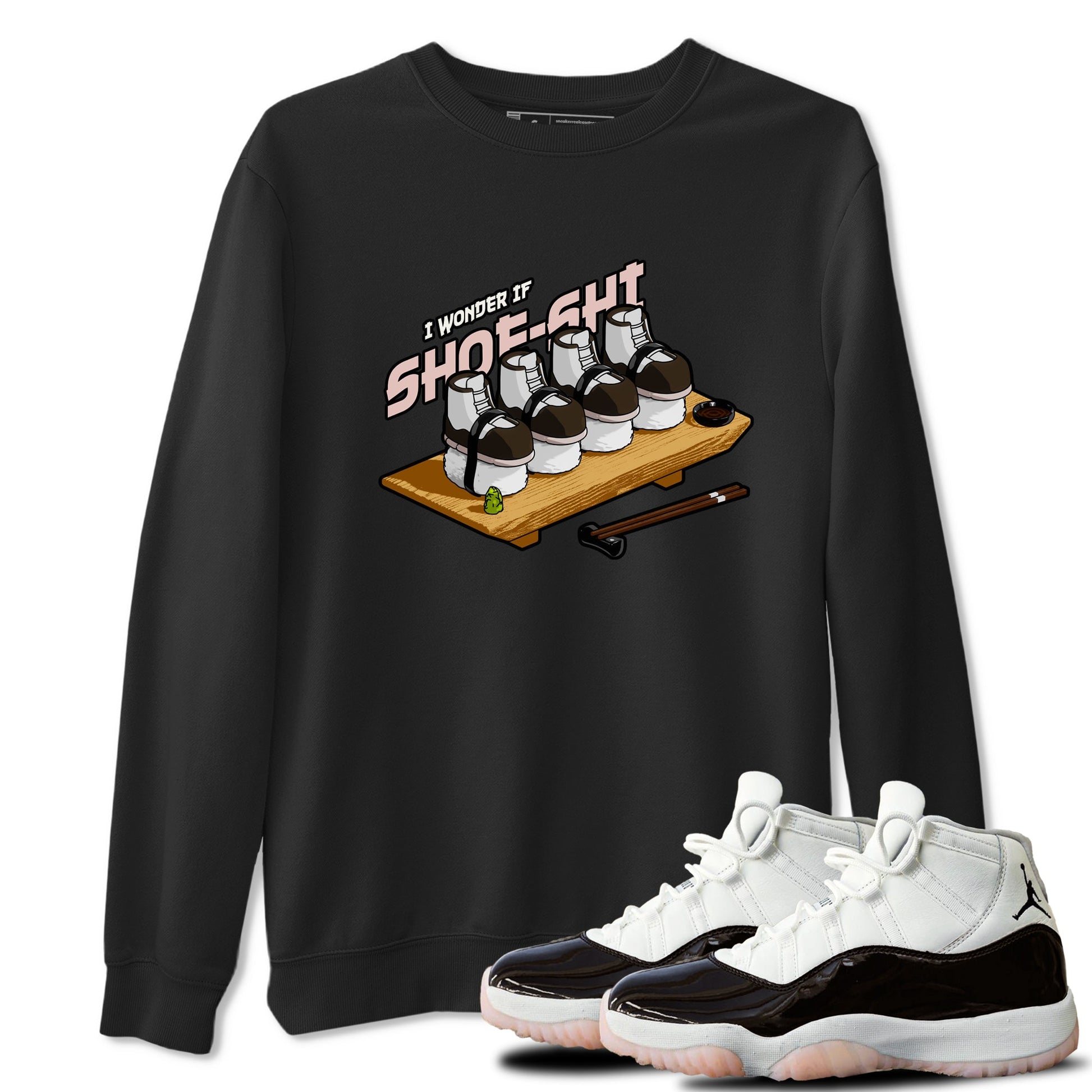 Air Jordan 11 Neapolitan shirt to match jordans Shoe-Shi sneaker tees AJ11 Neapolitan SNRT Sneaker Release Tees Unisex Black 1 T-Shirt