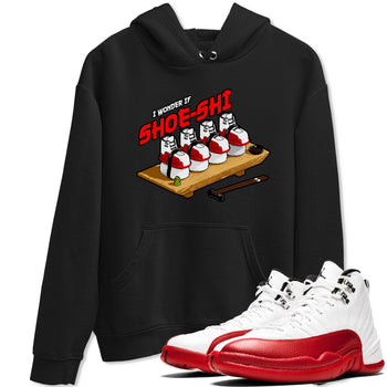 Air Jordan 12 Cherry shirt to match jordans Shoe-Shi sneaker tees AJ12 Cherry SNRT Sneaker Release Tees Unisex Black 1 T-Shirt