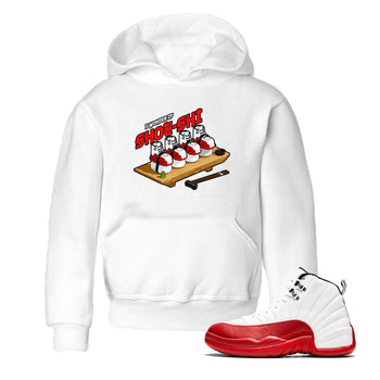 Air Jordan 12 Cherry shirt to match jordans Shoe-Shi sneaker tees AJ12 Cherry SNRT Sneaker Release Tees Baby Toddler White 1 T-Shirt
