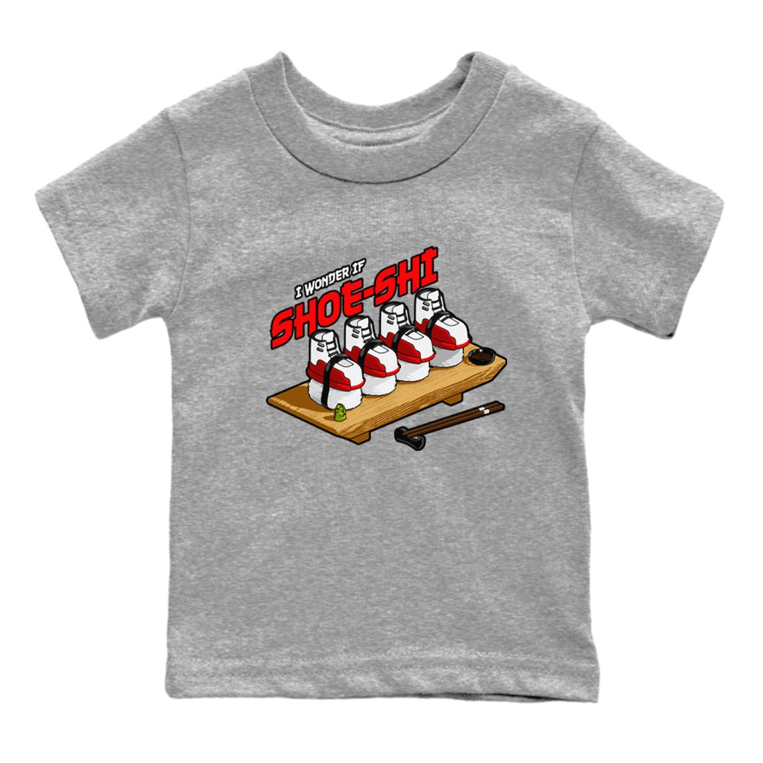 Air Jordan 12 Cherry shirt to match jordans Shoe-Shi sneaker tees AJ12 Cherry SNRT Sneaker Release Tees Baby Toddler Heather Grey 2 T-Shirt