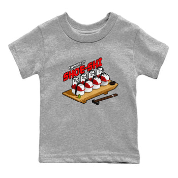 Air Jordan 12 Cherry shirt to match jordans Shoe-Shi sneaker tees AJ12 Cherry SNRT Sneaker Release Tees Baby Toddler Heather Grey 2 T-Shirt