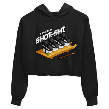 Air Jordan 14 Panda shirt to match jordans Shoe-Shi sneaker tees AJ14 Panda SNRT Sneaker Release Tees Black 2 crop length shirt