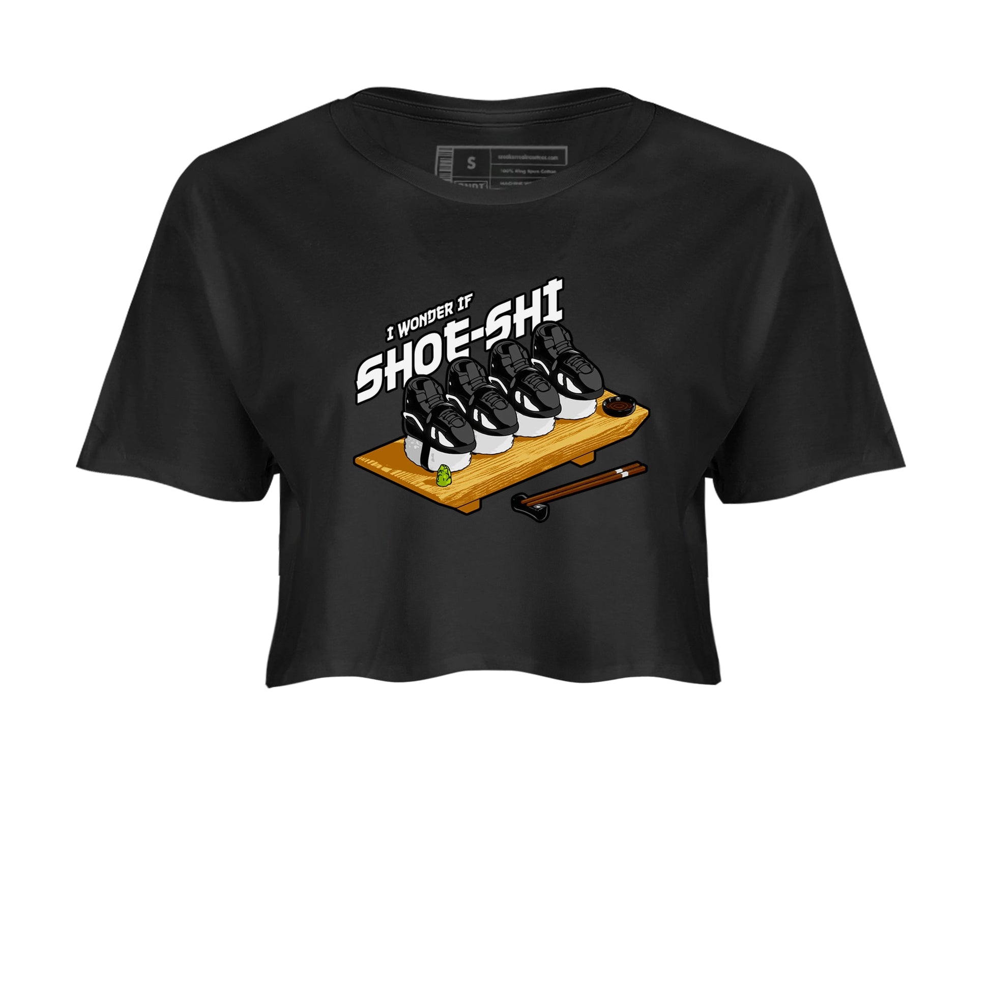 Air Jordan 14 Panda shirt to match jordans Shoe-Shi sneaker tees AJ14 Panda SNRT Sneaker Release Tees Black 2 crop length shirt