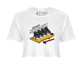 Air Jordan 14 Panda shirt to match jordans Shoe-Shi sneaker tees AJ14 Panda SNRT Sneaker Release Tees White 2 crop length shirt