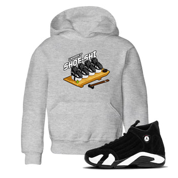 Air Jordan 14 Panda shirt to match jordans Shoe-Shi sneaker tees AJ14 Panda SNRT sneaker release tees baby toddler Heather Grey 1 cotton Shirt
