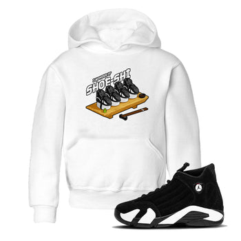 Air Jordan 14 Panda shirt to match jordans Shoe-Shi sneaker tees AJ14 Panda SNRT sneaker release tees baby toddler White 1 cotton Shirt