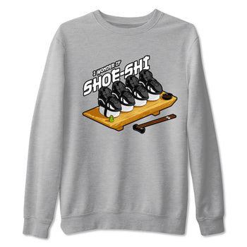 Air Jordan 14 Panda shirt to match jordans Shoe-Shi sneaker tees AJ14 Panda SNRT Sneaker Release Tees unisex cotton Heather Grey 2 crew neck shirt