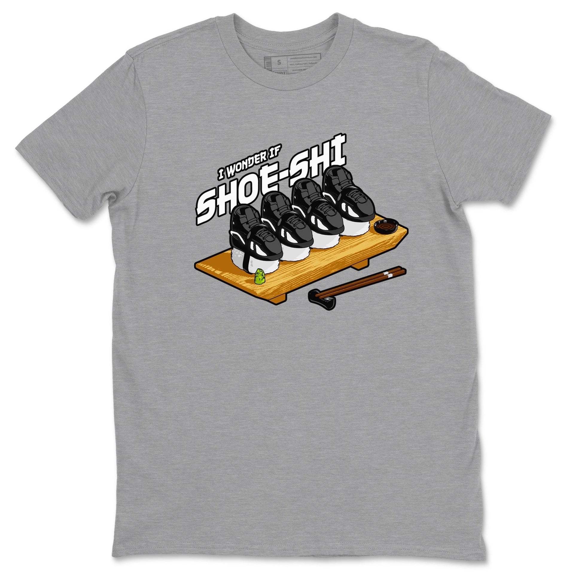 Air Jordan 14 Panda shirt to match jordans Shoe-Shi sneaker tees AJ14 Panda SNRT Sneaker Release Tees unisex cotton Heather Grey 2 crew neck shirt