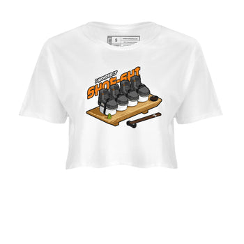 3s Fear shirt to match jordans Shoe-Shi sneaker tees Air Jordan 3 Fear SNRT Sneaker Release Tees White 2 Crop T-Shirt