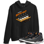 3s Fear shirt to match jordans Shoe-Shi sneaker tees Air Jordan 3 Fear SNRT Sneaker Release Tees Unisex Black 1 T-Shirt