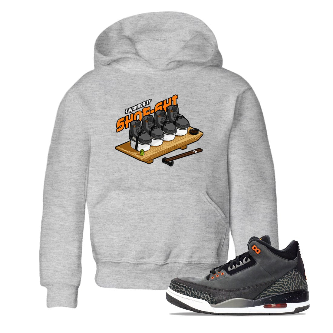 3s Fear shirt to match jordans Shoe-Shi sneaker tees Air Jordan 3 Fear SNRT Sneaker Release Tees Baby Toddler Heather Grey 1 T-Shirt