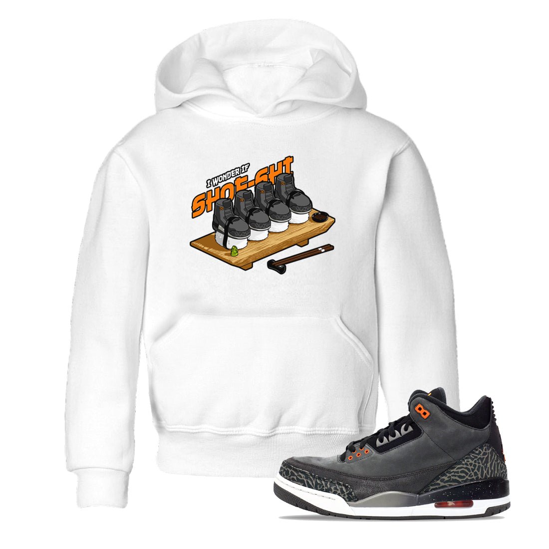 3s Fear shirt to match jordans Shoe-Shi sneaker tees Air Jordan 3 Fear SNRT Sneaker Release Tees Baby Toddler White 1 T-Shirt