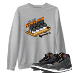 3s Fear shirt to match jordans Shoe-Shi sneaker tees Air Jordan 3 Fear SNRT Sneaker Release Tees Unisex Heather Grey 1 T-Shirt