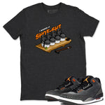 3s Fear shirt to match jordans Shoe-Shi sneaker tees Air Jordan 3 Fear SNRT Sneaker Release Tees Unisex Charcoal Heather 1 T-Shirt