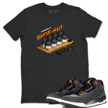 3s Fear shirt to match jordans Shoe-Shi sneaker tees Air Jordan 3 Fear SNRT Sneaker Release Tees Unisex Charcoal Heather 1 T-Shirt
