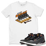 3s Fear shirt to match jordans Shoe-Shi sneaker tees Air Jordan 3 Fear SNRT Sneaker Release Tees Unisex White 1 T-Shirt