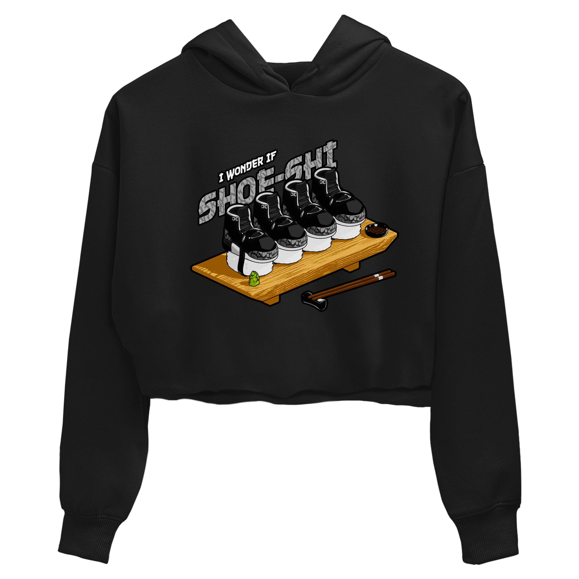 3s Green Glow shirt to match jordans Shoe-Shi sneaker tees Air Jordan 3 Green Glow SNRT Sneaker Release Tees Black 2 crop length shirt