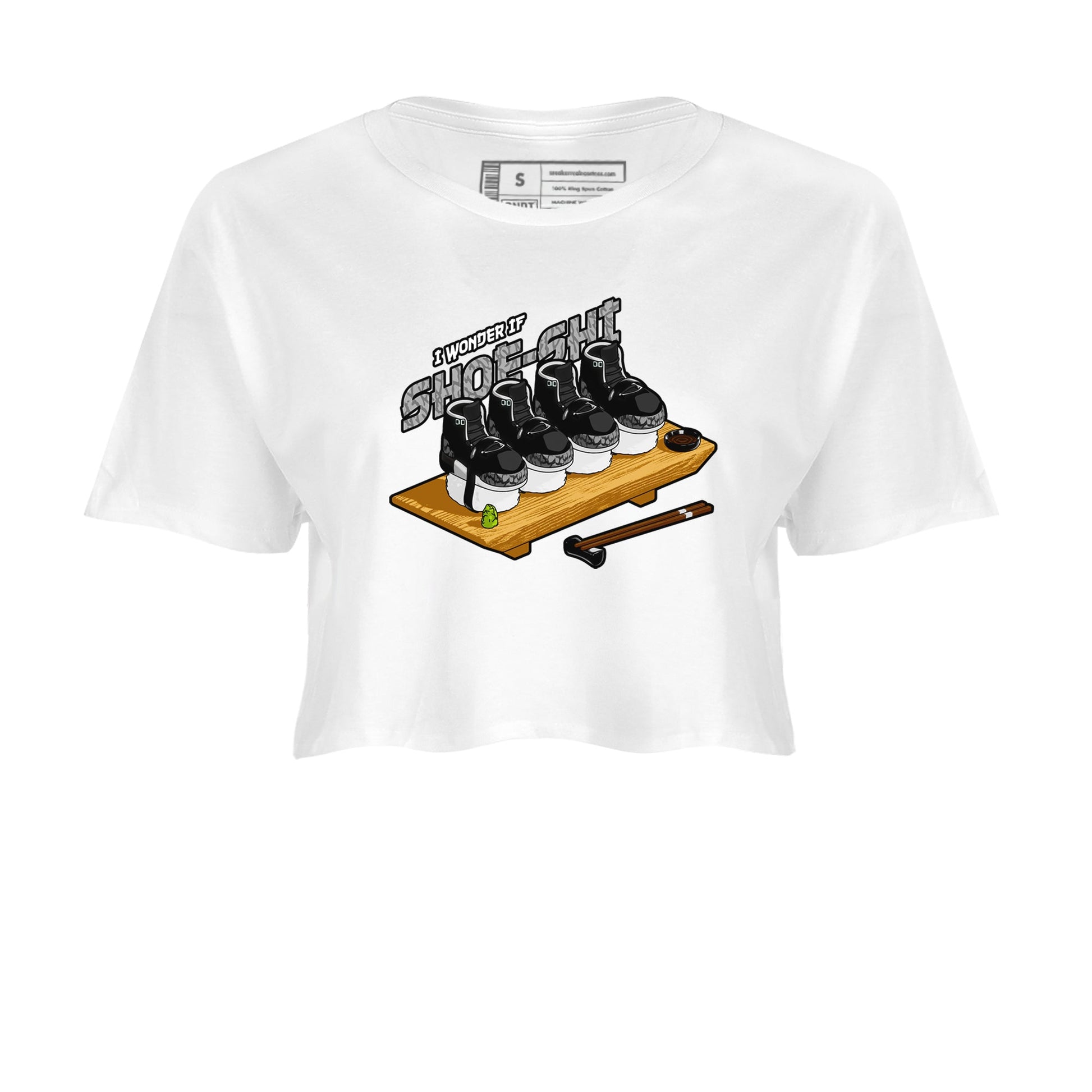 3s Green Glow shirt to match jordans Shoe-Shi sneaker tees Air Jordan 3 Green Glow SNRT Sneaker Release Tees White 2 crop length shirt