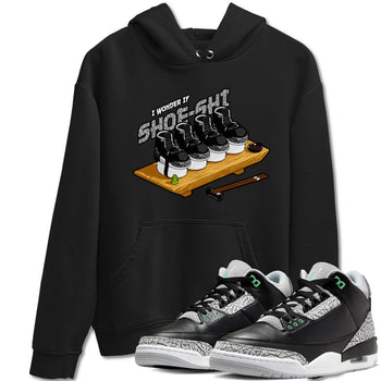 3s Green Glow shirt to match jordans Shoe-Shi sneaker tees Air Jordan 3 Green Glow SNRT Sneaker Release Tees unisex cotton Black 1 crew neck shirt