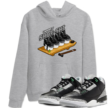 3s Green Glow shirt to match jordans Shoe-Shi sneaker tees Air Jordan 3 Green Glow SNRT Sneaker Release Tees unisex cotton Heather Grey 1 crew neck shirt