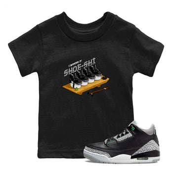 3s Green Glow shirt to match jordans Shoe-Shi sneaker tees Air Jordan 3 Green Glow SNRT sneaker release tees baby toddler Black 1 cotton Shirt