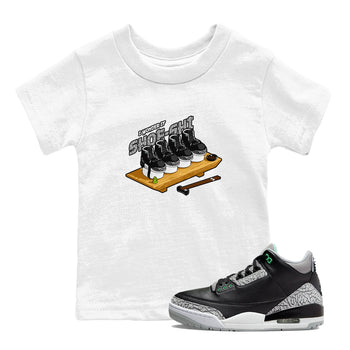 3s Green Glow shirt to match jordans Shoe-Shi sneaker tees Air Jordan 3 Green Glow SNRT sneaker release tees baby toddler White 1 cotton Shirt