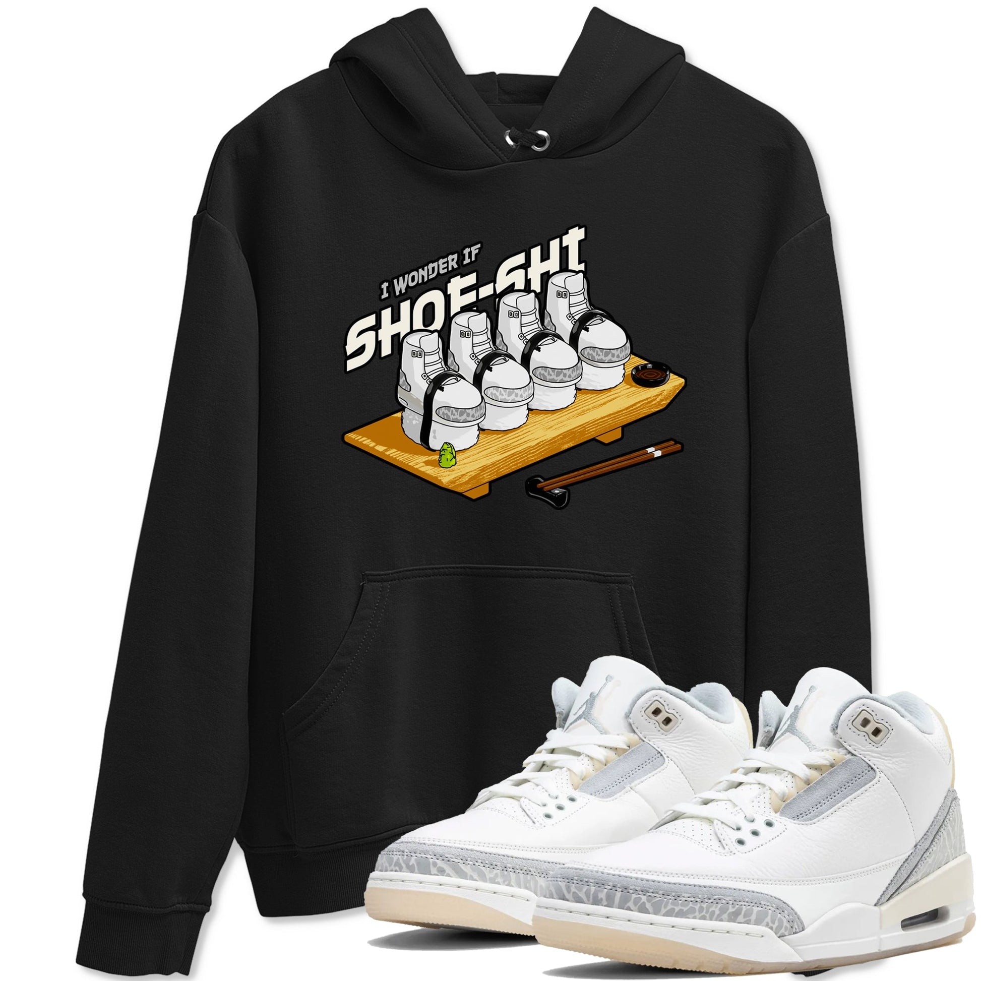 3s Ivory shirt to match jordans Shoe-Shi sneaker tees Air Jordan 3 Ivory SNRT Sneaker Release Tees unisex cotton Black 1 crew neck shirt