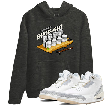 3s Ivory shirt to match jordans Shoe-Shi sneaker tees Air Jordan 3 Ivory SNRT Sneaker Release Tees unisex cotton Charcoal Heather 1 crew neck shirt