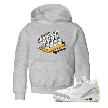 3s Ivory shirt to match jordans Shoe-Shi sneaker tees Air Jordan 3 Ivory SNRT sneaker release tees baby toddler Heather Grey 1 cotton Shirt