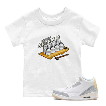 3s Ivory shirt to match jordans Shoe-Shi sneaker tees Air Jordan 3 Ivory SNRT sneaker release tees baby toddler White 1 cotton Shirt