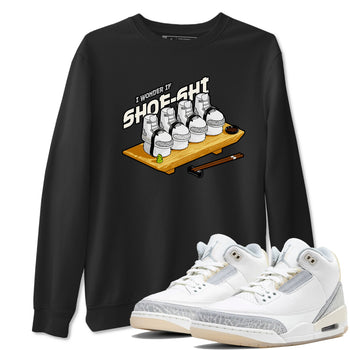 3s Ivory shirt to match jordans Shoe-Shi sneaker tees Air Jordan 3 Ivory SNRT Sneaker Release Tees unisex cotton Black 1 crew neck shirt