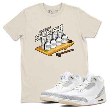3s Ivory shirt to match jordans Shoe-Shi sneaker tees Air Jordan 3 Ivory SNRT Sneaker Release Tees unisex cotton Natural 1 crew neck shirt