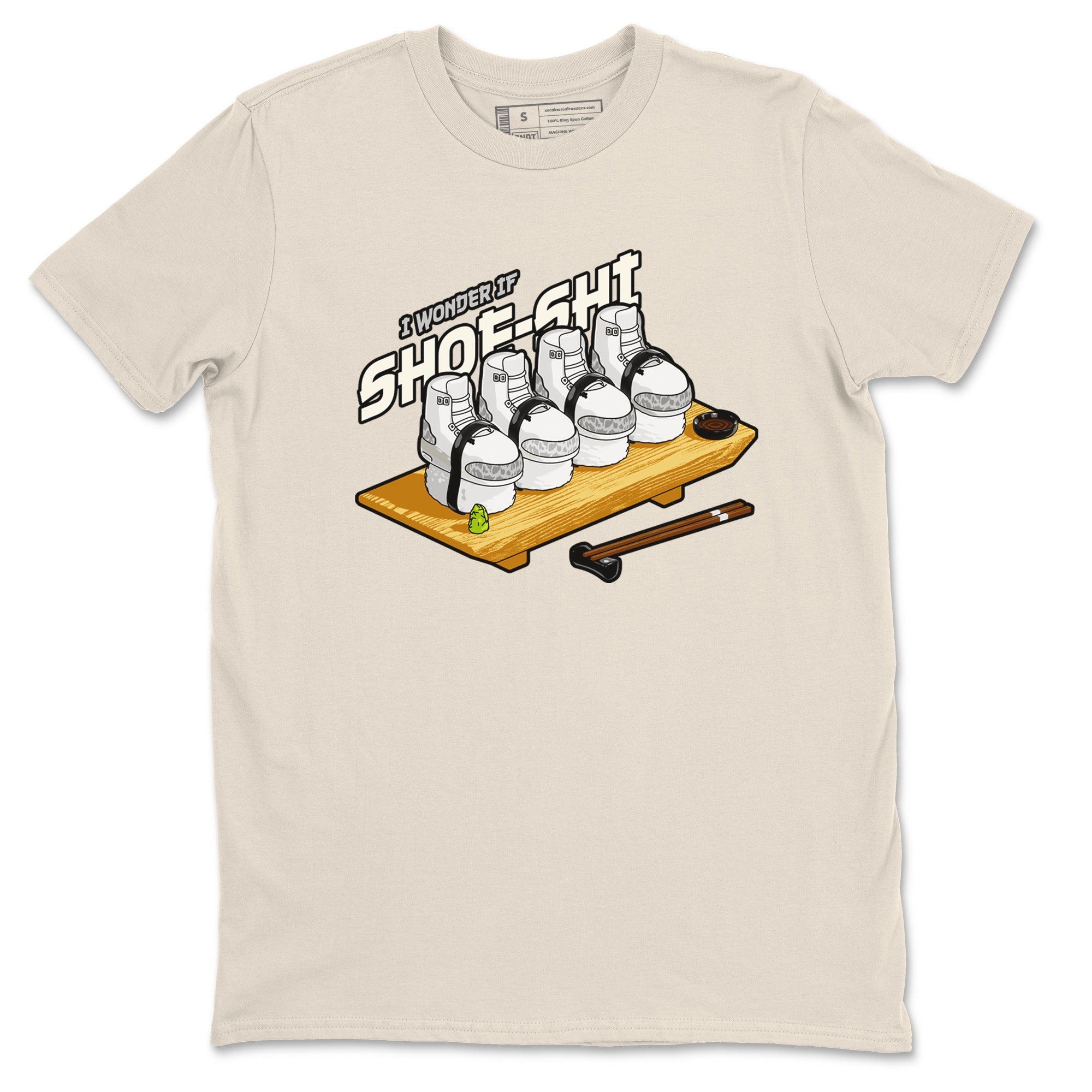 3s Ivory shirt to match jordans Shoe-Shi sneaker tees Air Jordan 3 Ivory SNRT Sneaker Release Tees unisex cotton Natural 2 crew neck shirt