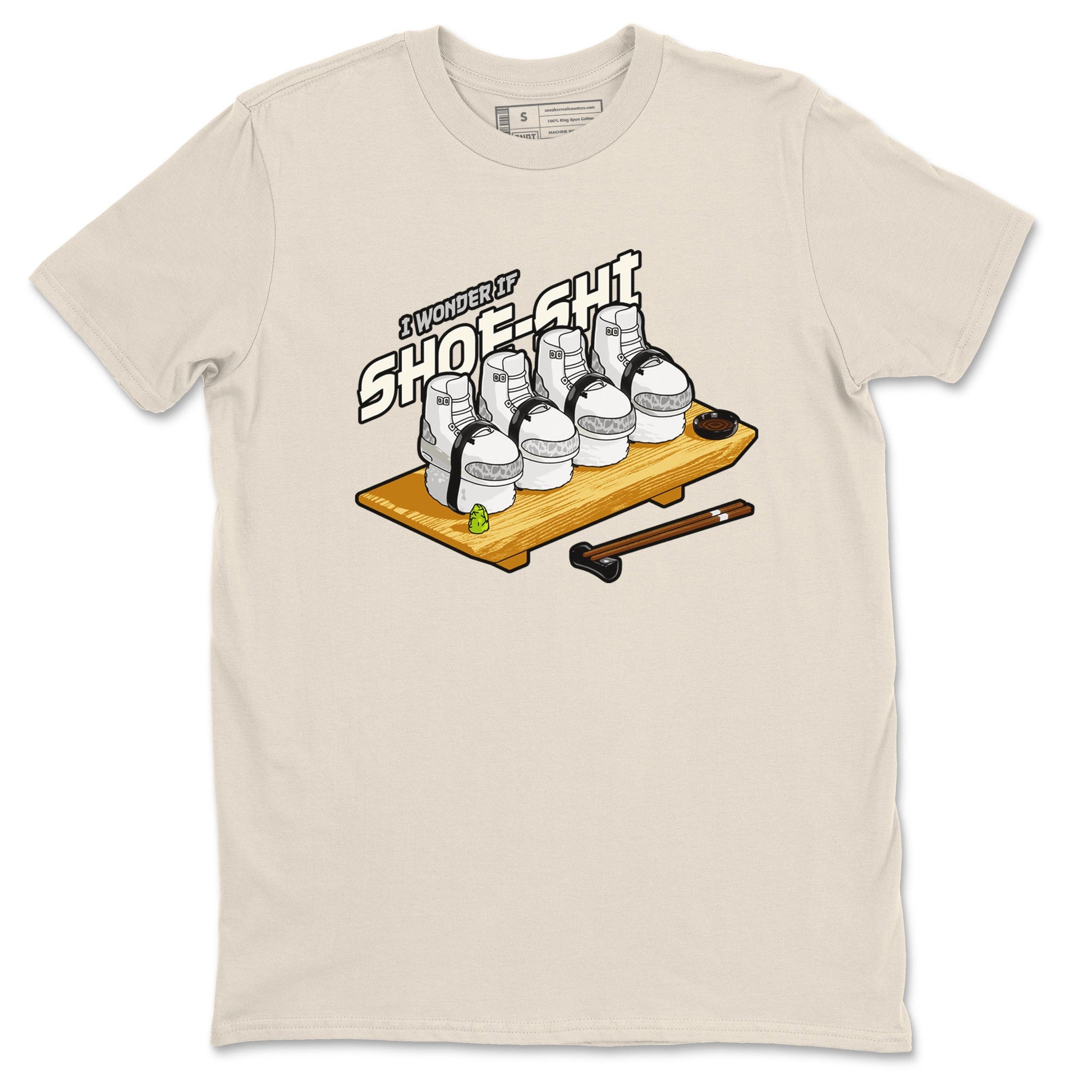 3s Ivory shirt to match jordans Shoe-Shi sneaker tees Air Jordan 3 Ivory SNRT Sneaker Release Tees unisex cotton Natural 2 crew neck shirt