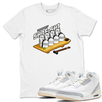 3s Ivory shirt to match jordans Shoe-Shi sneaker tees Air Jordan 3 Ivory SNRT Sneaker Release Tees unisex cotton White 1 crew neck shirt