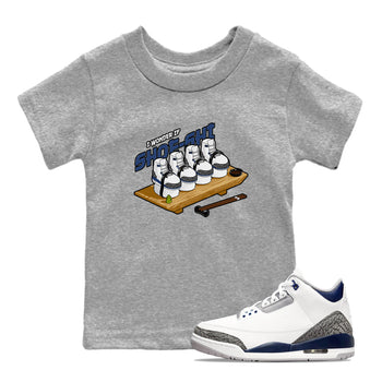 3s Midnight Navy shirt to match jordans Shoe-Shi sneaker tees Air Jordan 3 Midnight Navy SNRT sneaker release tees baby toddler Heather Grey 1 cotton Shirt