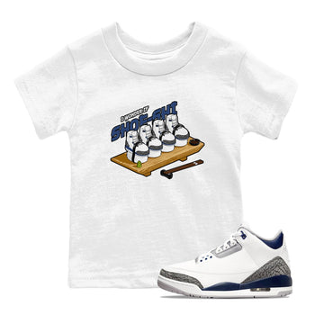 3s Midnight Navy shirt to match jordans Shoe-Shi sneaker tees Air Jordan 3 Midnight Navy SNRT sneaker release tees baby toddler White 1 cotton Shirt