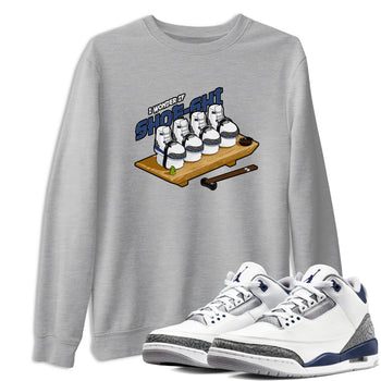 3s Midnight Navy shirt to match jordans Shoe-Shi sneaker tees Air Jordan 3 Midnight Navy SNRT Sneaker Release Tees unisex cotton Heather Grey 1 crew neck shirt