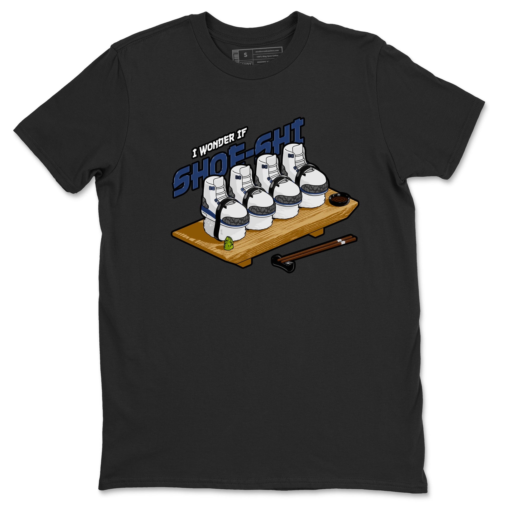 3s Midnight Navy shirt to match jordans Shoe-Shi sneaker tees Air Jordan 3 Midnight Navy SNRT Sneaker Release Tees unisex cotton Black 2 crew neck shirt