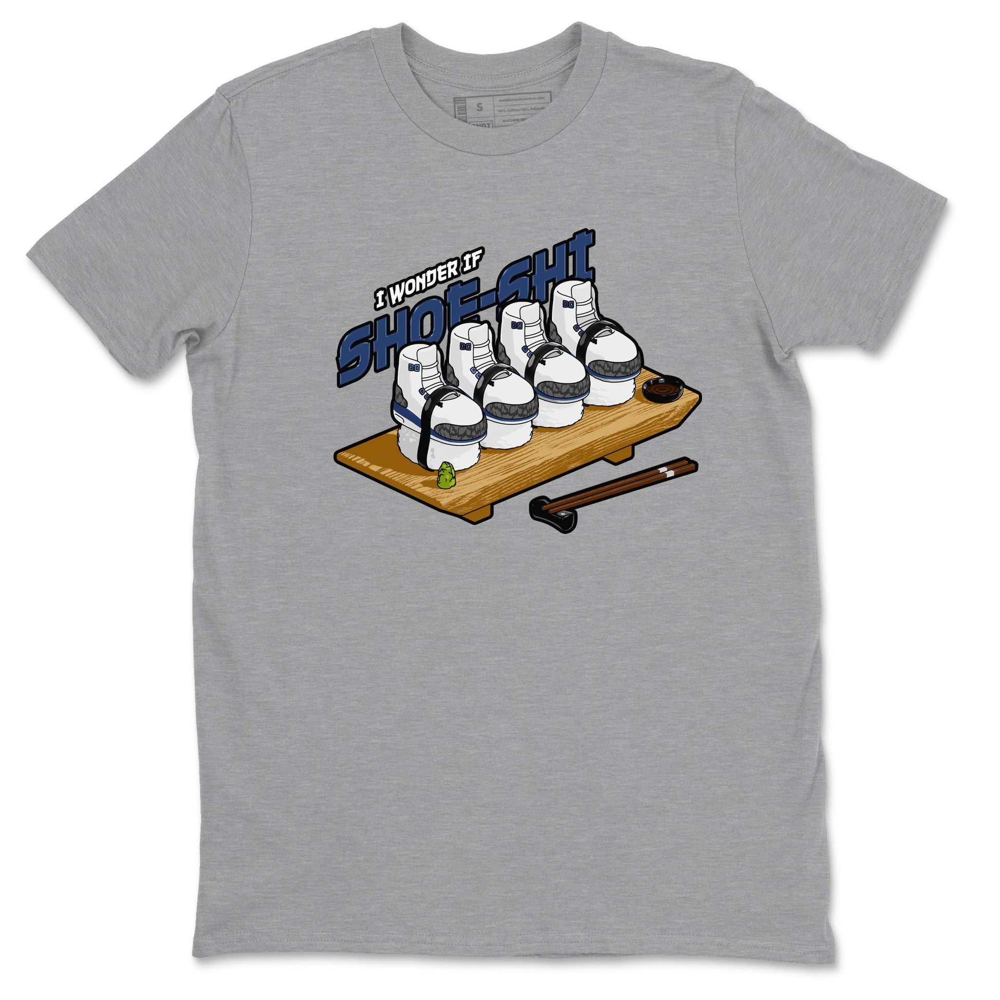 3s Midnight Navy shirt to match jordans Shoe-Shi sneaker tees Air Jordan 3 Midnight Navy SNRT Sneaker Release Tees unisex cotton Heather Grey 2 crew neck shirt
