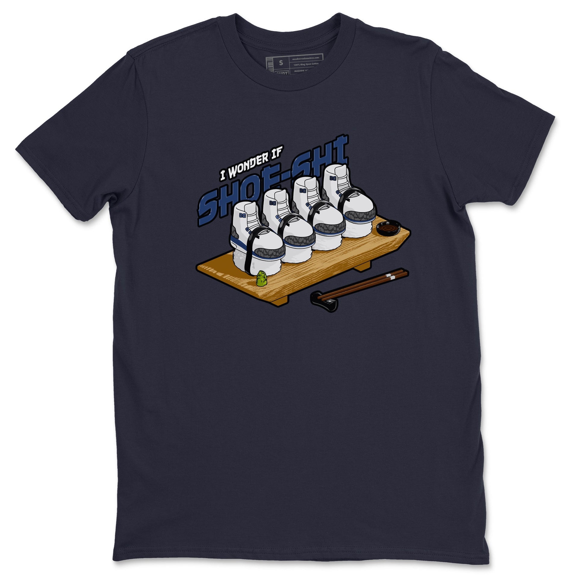 3s Midnight Navy shirt to match jordans Shoe-Shi sneaker tees Air Jordan 3 Midnight Navy SNRT Sneaker Release Tees unisex cotton Navy 2 crew neck shirt