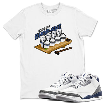 3s Midnight Navy shirt to match jordans Shoe-Shi sneaker tees Air Jordan 3 Midnight Navy SNRT Sneaker Release Tees unisex cotton White 1 crew neck shirt