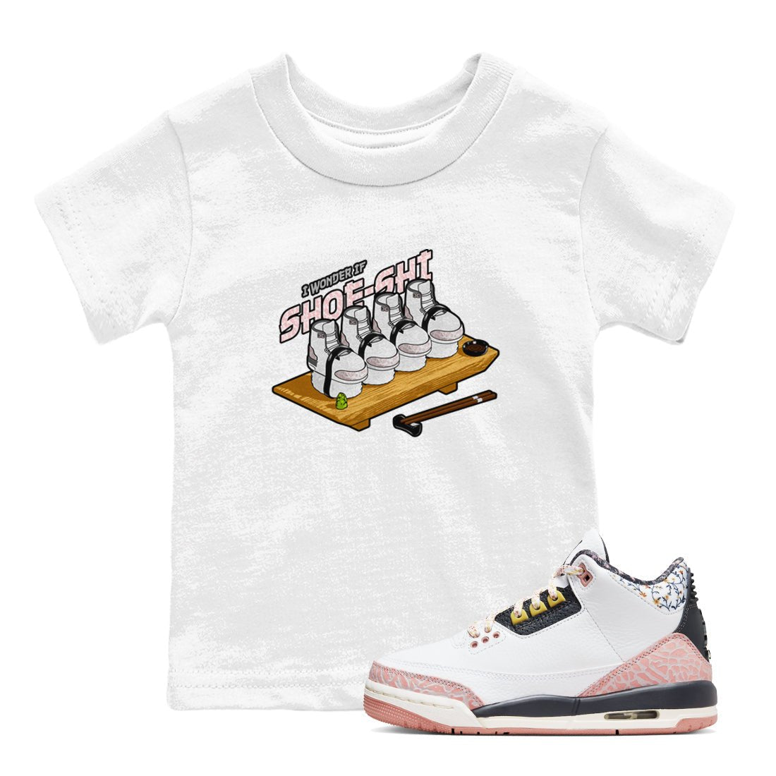 Air Jordan 3 GS Vintage Floral shirt to match jordans Shoe-Shi sneaker tees Air Jordan 3 Vintage Floral SNRT sneaker release tees baby toddler White 1 cotton Shirt