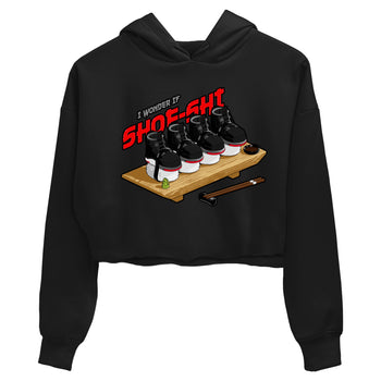 4s Bred Reimagined shirt to match jordans Shoe-Shi sneaker tees Air Jordan 4 Bred Reimagined SNRT Sneaker Release Tees Black 2 Crop T-Shirt