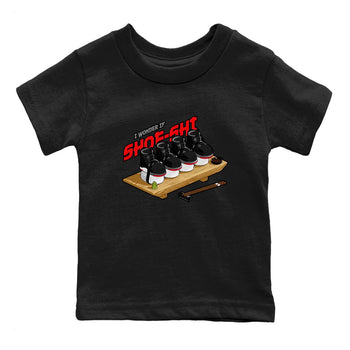 4s Bred Reimagined shirt to match jordans Shoe-Shi sneaker tees Air Jordan 4 Bred Reimagined SNRT Sneaker Release Tees Baby Toddler Black 2 T-Shirt